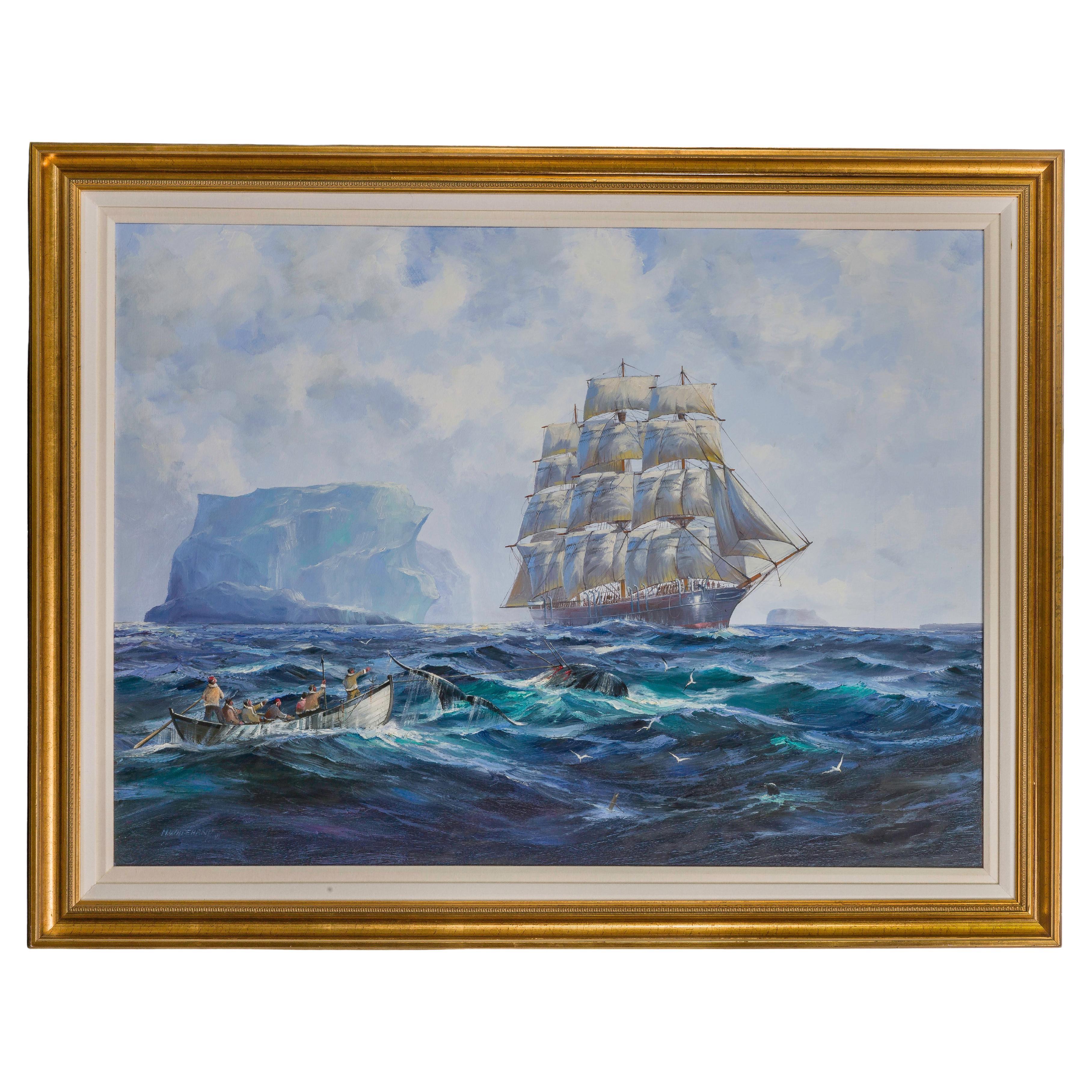 "Whaling off the Coast" by Michael Whitehand For Sale