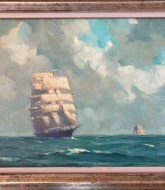 Walfang-Meereslandschaft "Nordatlantik" von Gordon Grant (1875 - 1962), um 1950