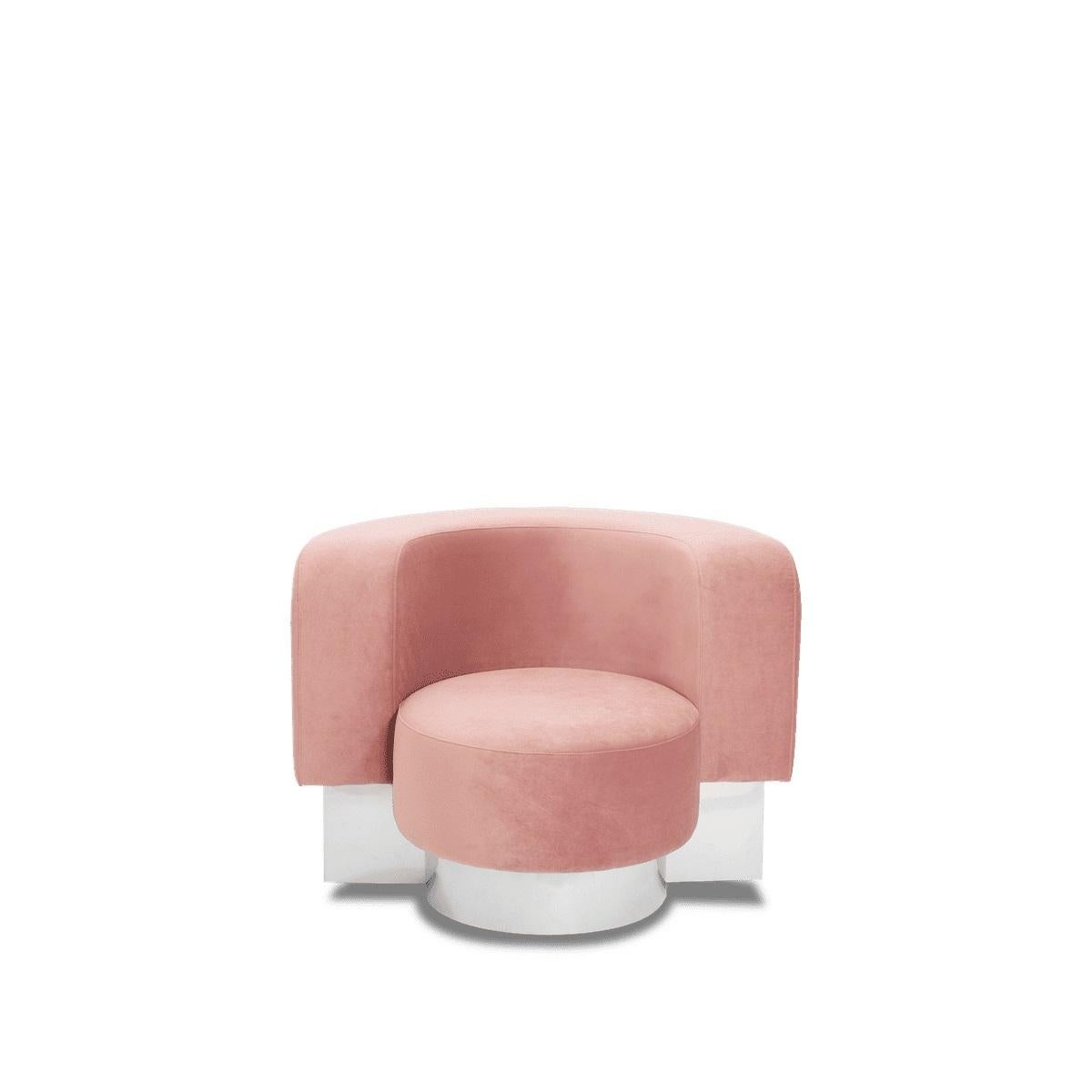Wham One Velvet Armchair by Pulpo For Sale 3