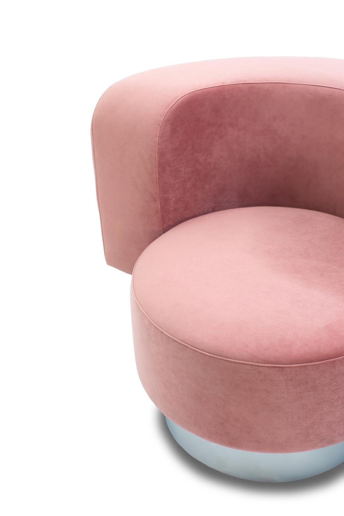 Wham One Velvet Armchair by Pulpo For Sale 4
