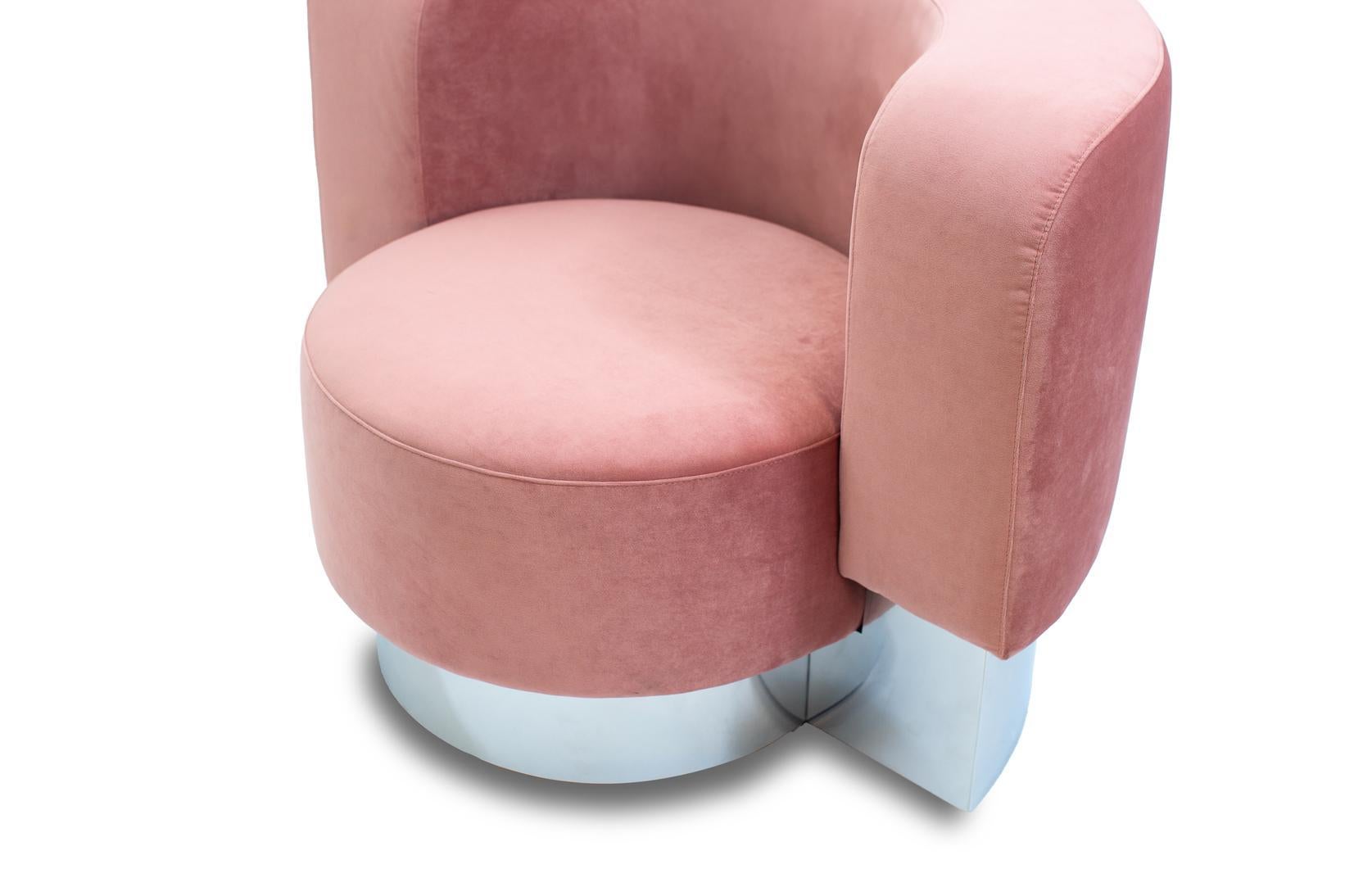 Wham One Velvet Armchair by Pulpo For Sale 5