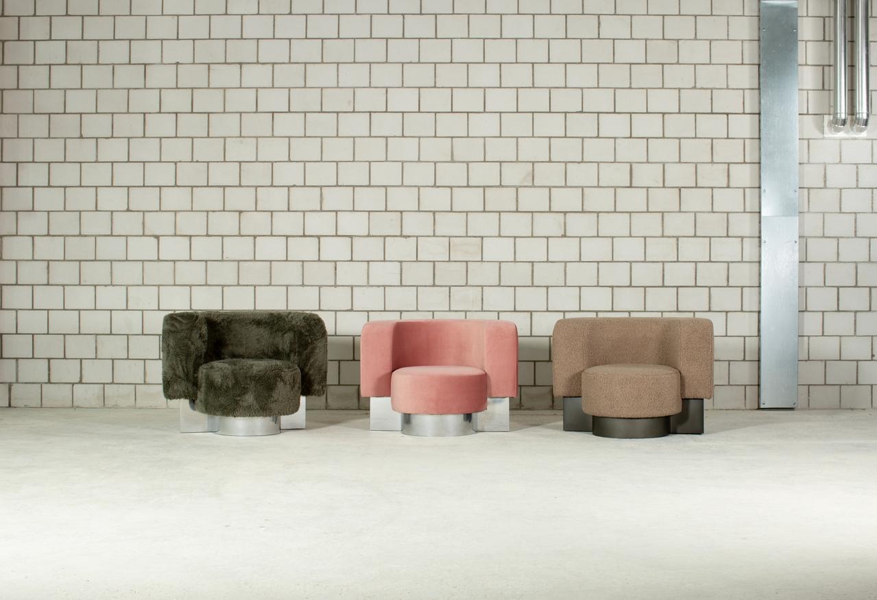 Sillón de piel sintética Wham One by Pulpo Metal en venta