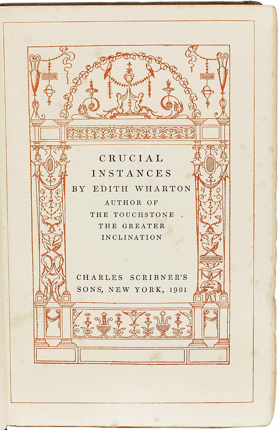 Britannique WHARTON, Edith. Instances cruciales. PREMIÈRE ÉDITION - 1901 en vente