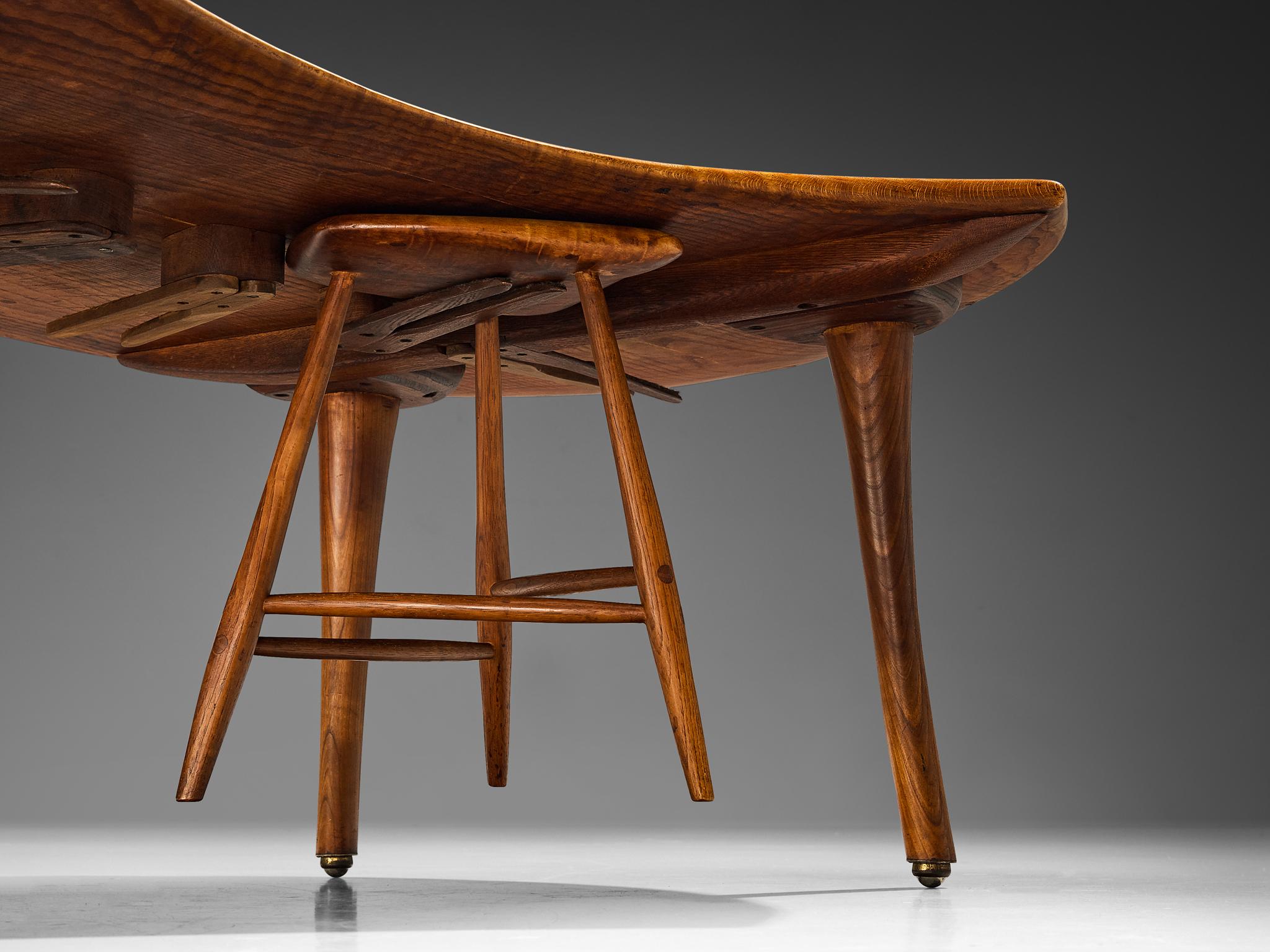 Wharton Esherick Coffee Table and Stools in Cottonwood and Ash In Good Condition In Waalwijk, NL