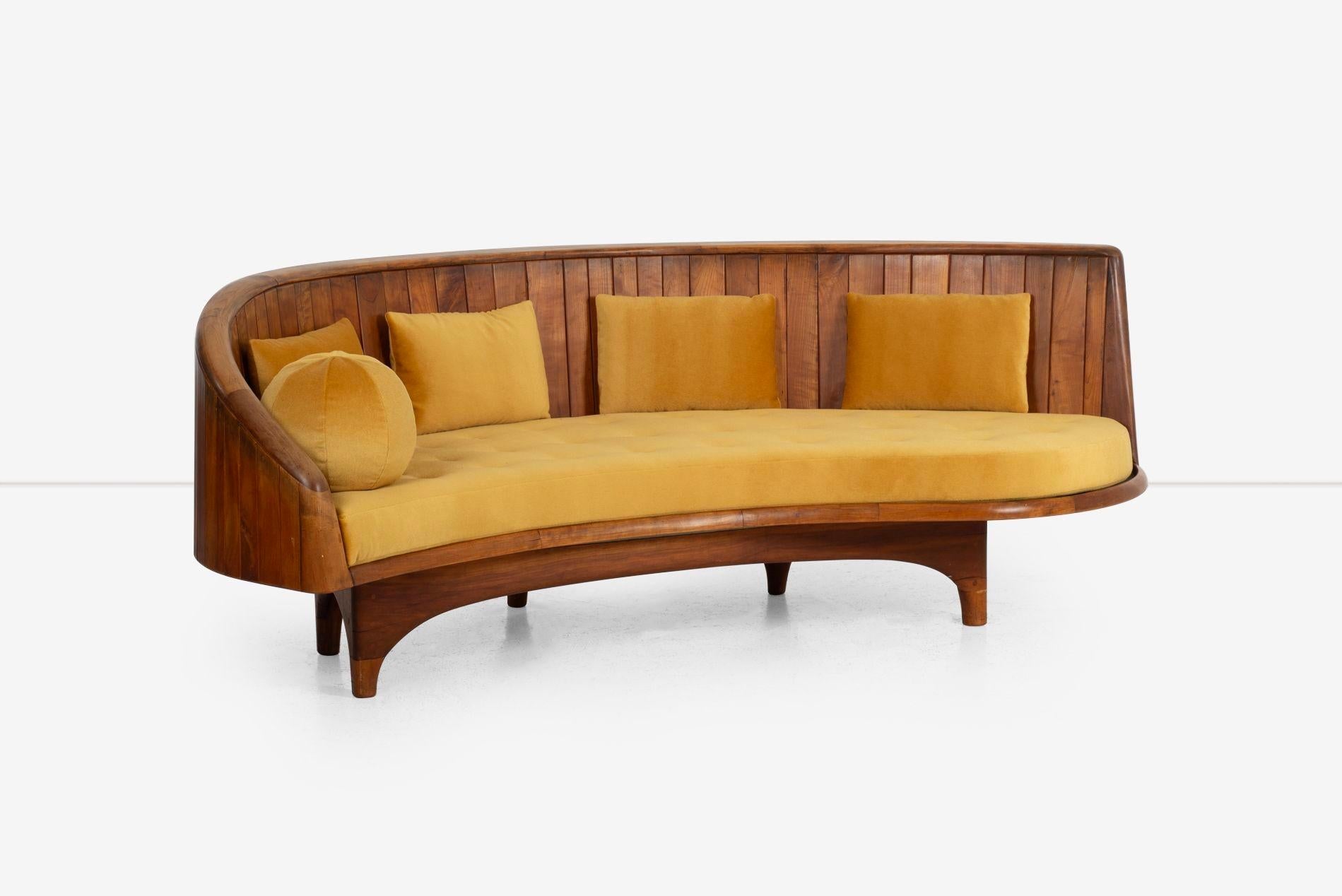 Sofá curvo Wharton Esherick 1958 mediados del siglo XX en venta