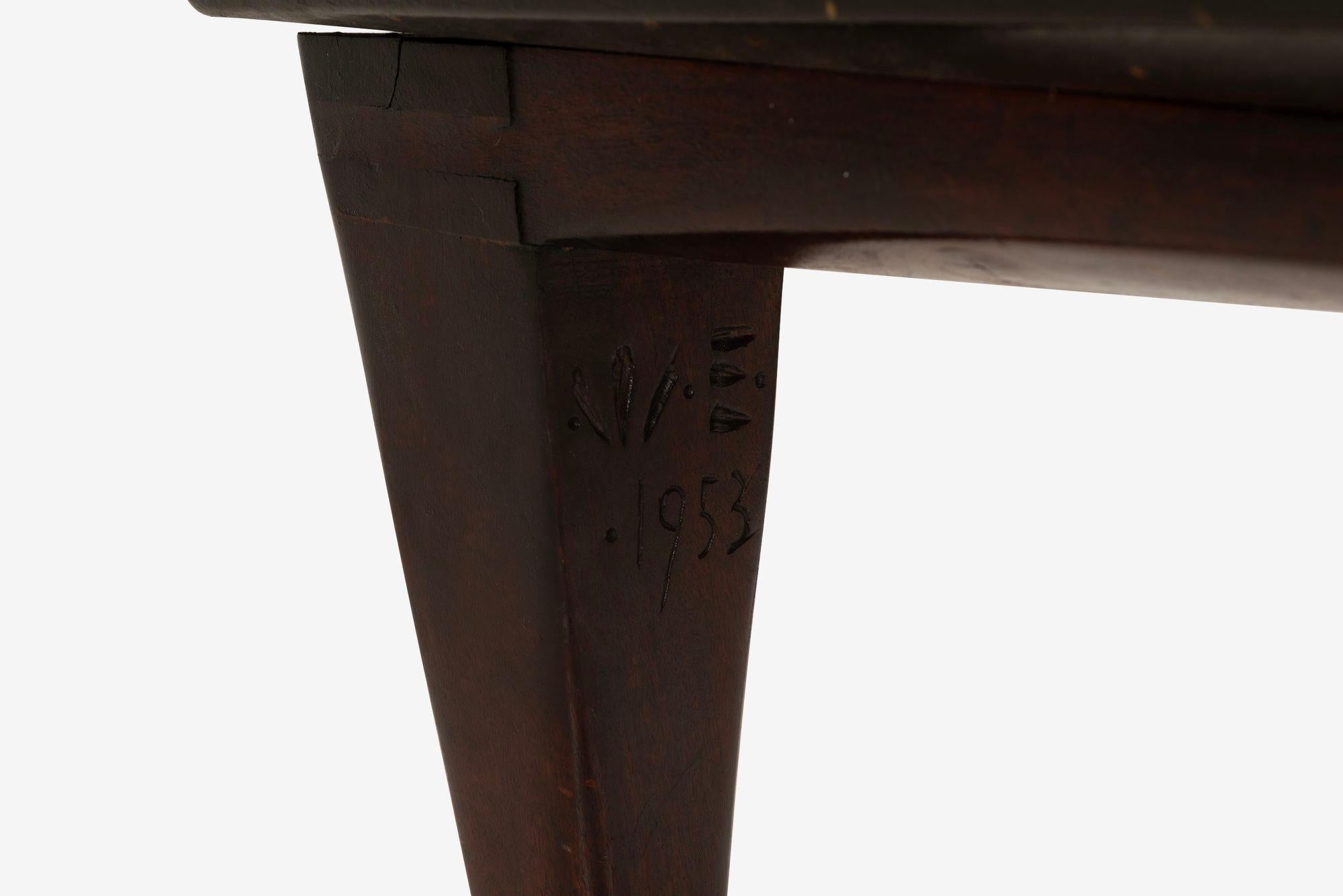 Wharton Esherick salle à manger en noyer massif 1953 en vente 1