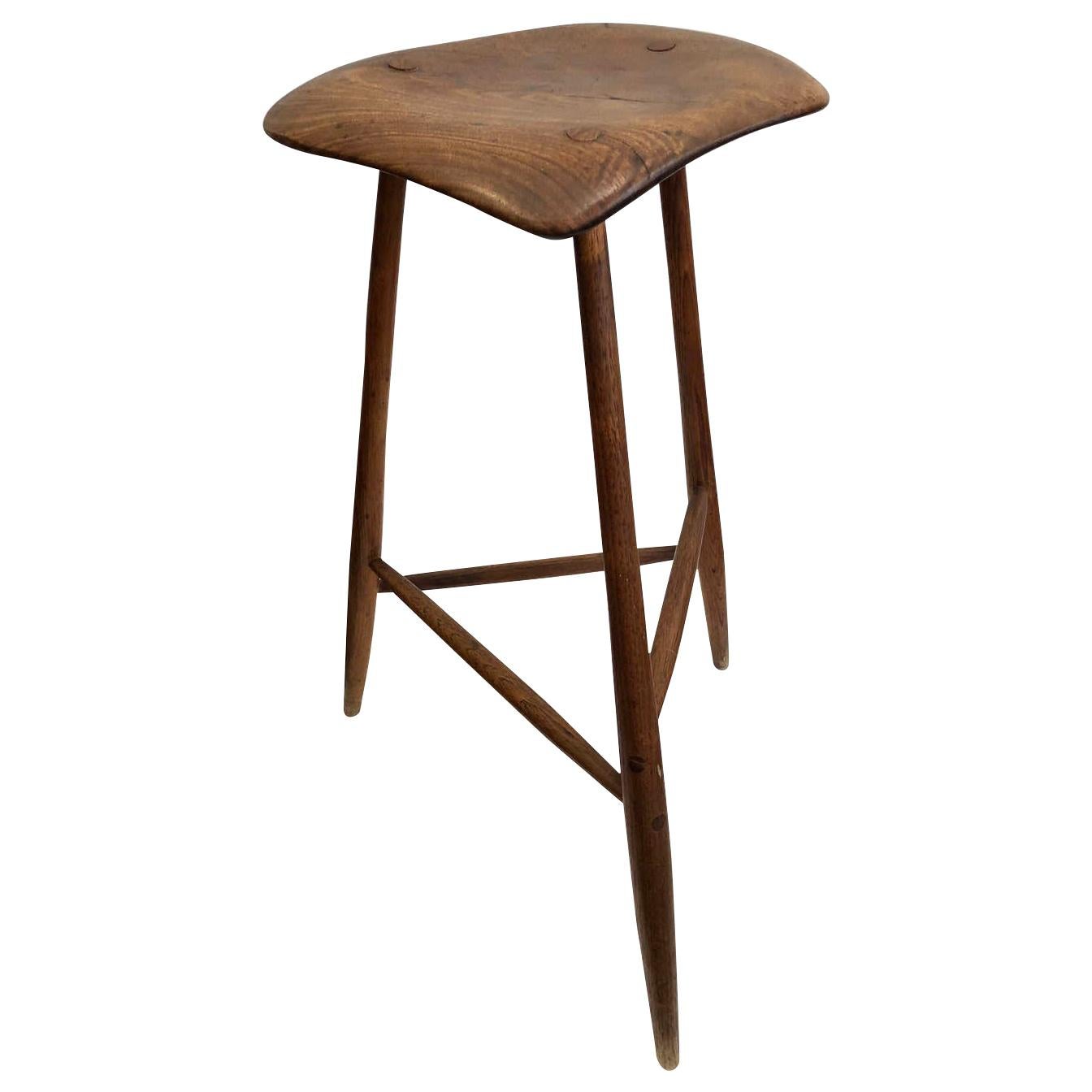 Wharton Esherick Wooden Stool Signed and Dated