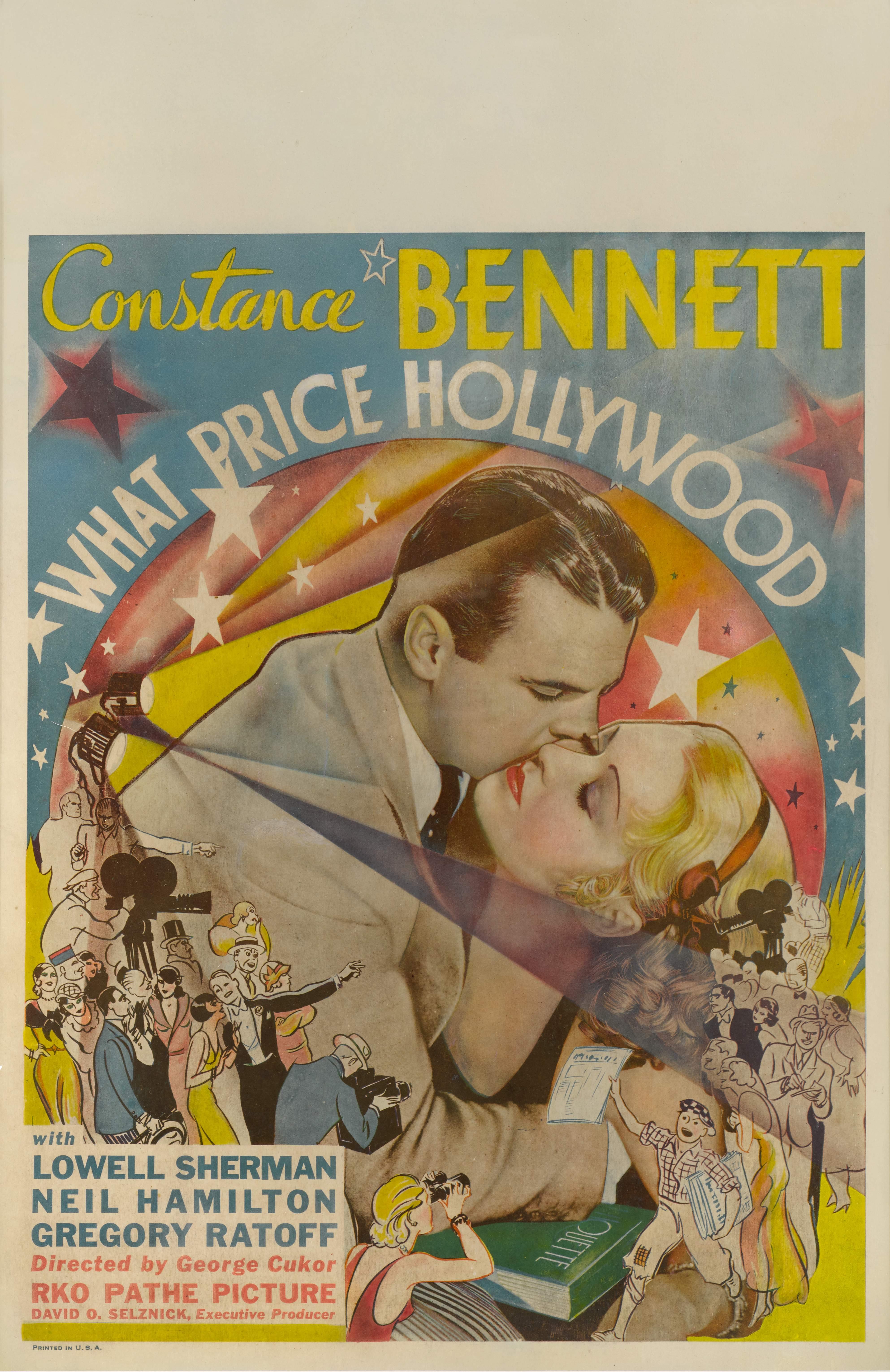 Original US film poster used in cinemas in America when the film was first,
released in 1932 This American pre-Hays Code (censorship) film was directed by George Cukor and produced by Pandro S. Berman and David O. Selznick. It stars Constance