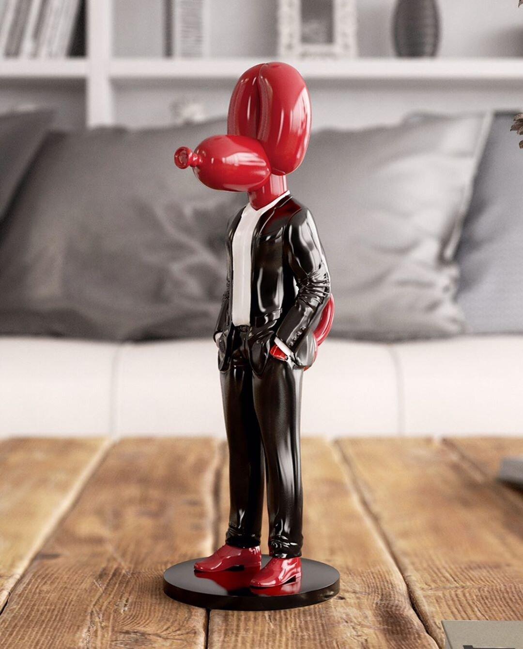 JEFF BALLOONSKI - Gris Figurative Sculpture par Whatshisname