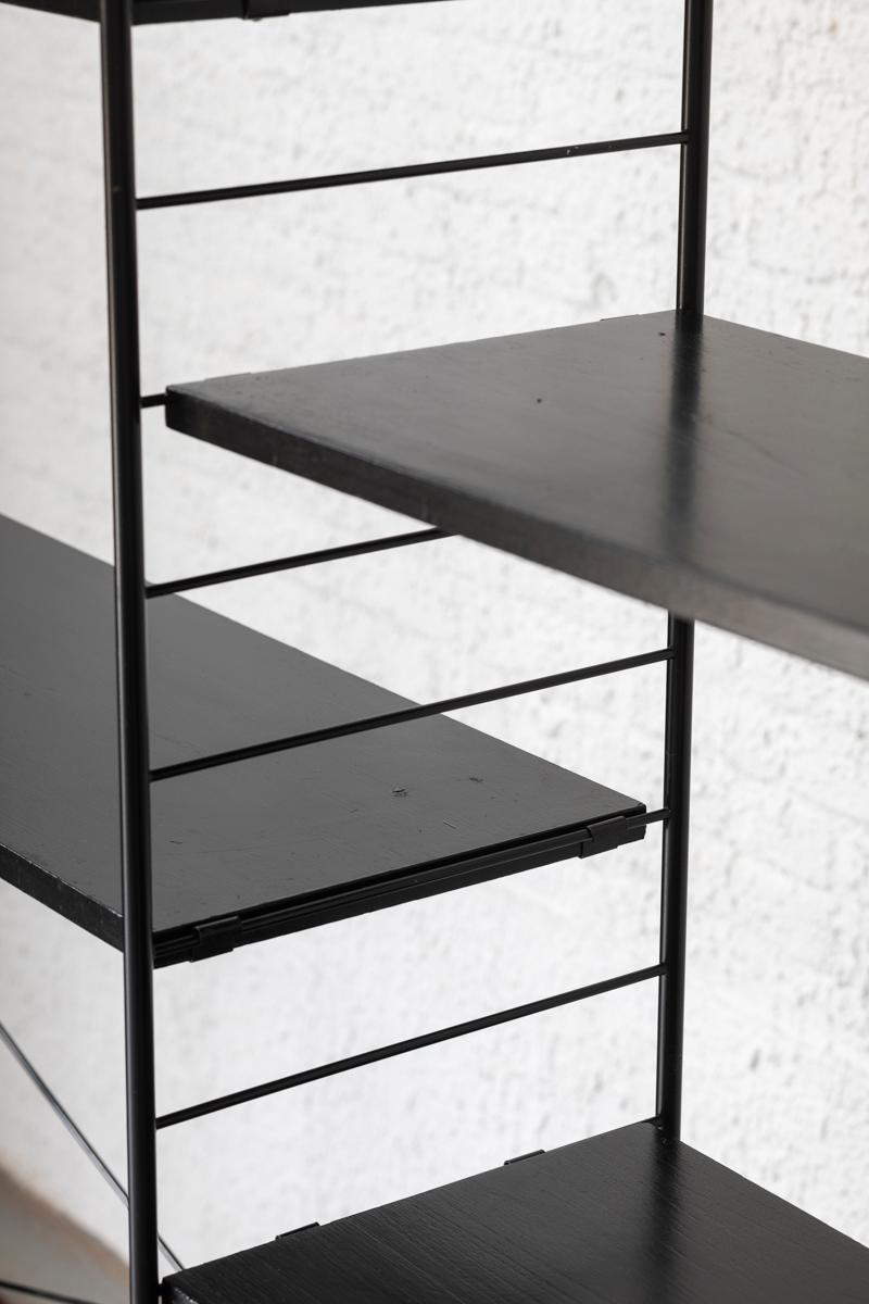WHB 3-Bay Shelving System in black, Germany, 1960s For Sale 14