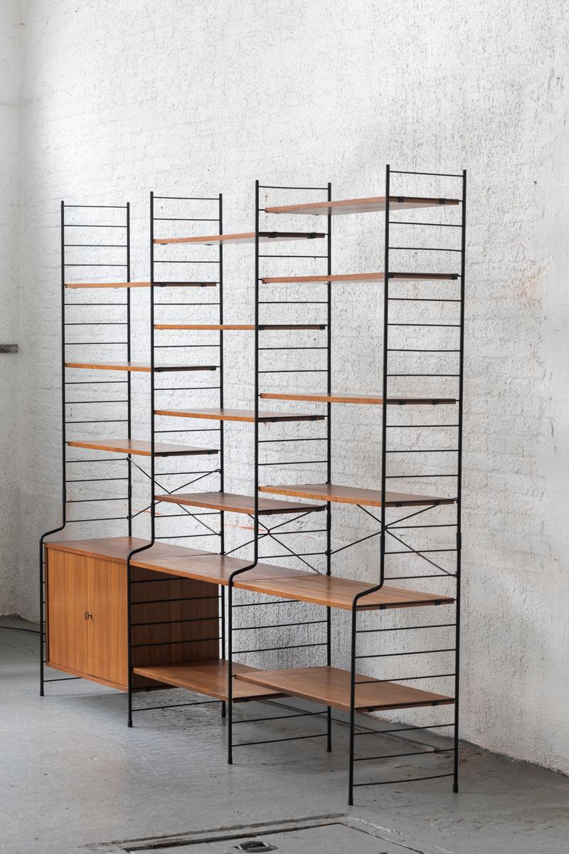 WHB Freestanding 3-piece Wall Unit / Shelving System, German Design, 1960s 10