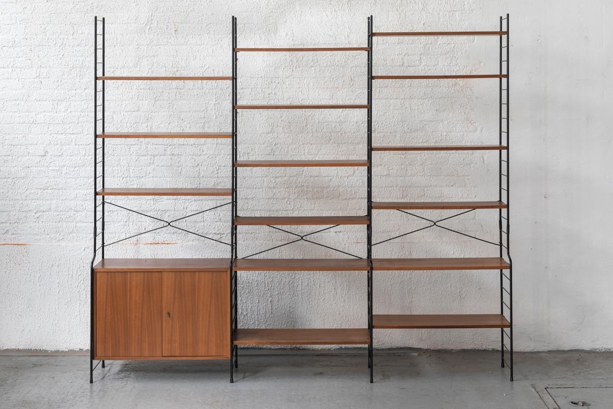 WHB Freestanding 3-piece Wall Unit / Shelving System, German Design, 1960s 11