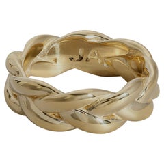 14k Yellow Gold Wheat Braided Band