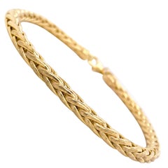 Wheat Chain Bracelet 14 Karat Yellow Gold Men's or Women's Chain Bracelet, 9gm