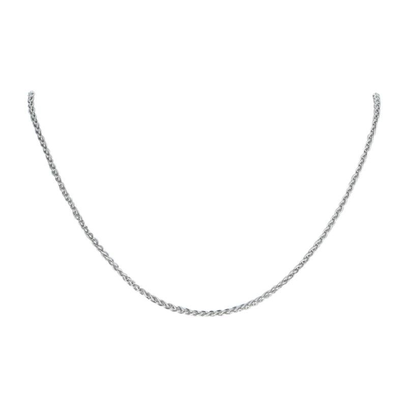 Wheat Chain Necklace, 950 Platinum Lobster Claw Clasp Women's