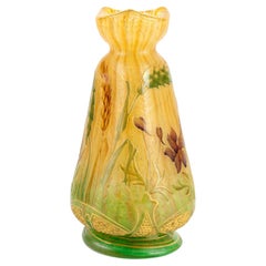 “Wheat ears and poppies"  Daum Nancy Glass Vase, circa 1898