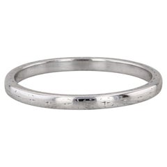 Wheat Etched Wedding Band 18k White Gold Size 8.5 Stackable Ring