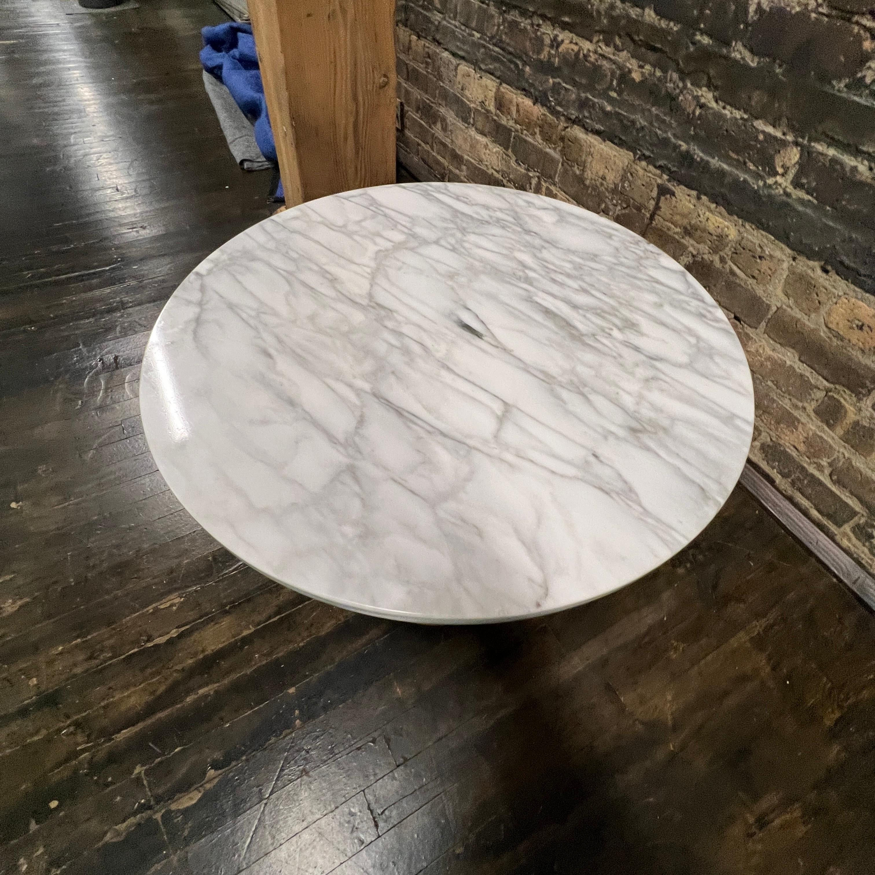 Wheat Sheaf Walnut and Marble Side Table in the manner of Dunbar For Sale 5