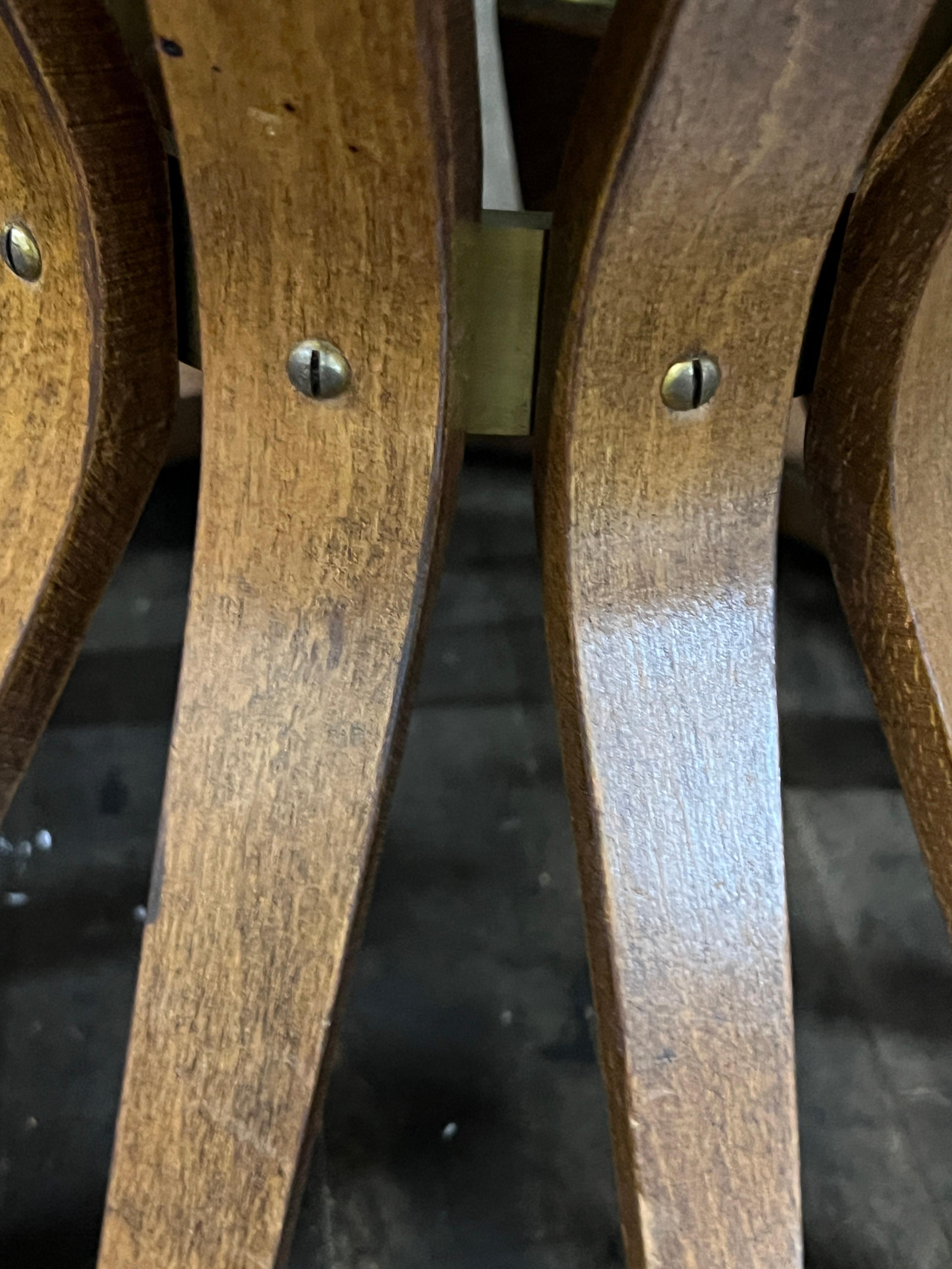 Mid-Century Modern Wheat Sheaf Walnut and Marble Side Table in the manner of Dunbar For Sale