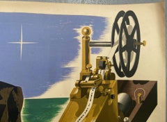 "Wheatstone's Tape Telegraph 1858" manifesto litografico originale GPO di Eric Fraser