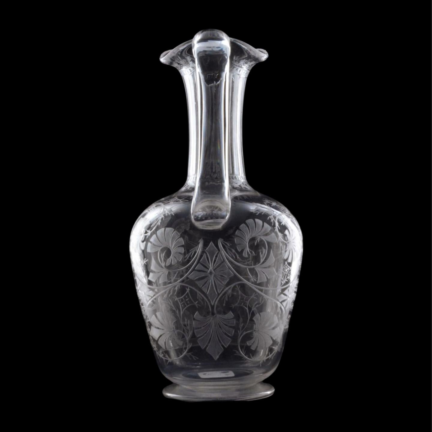 Claret-Krug aus Glas mit Radschliff, Stourbridge, um 1850 (Geblasenes Glas) im Angebot