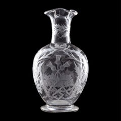 Wheel-Cut glass whisky carafe, Stourbridge, C1860