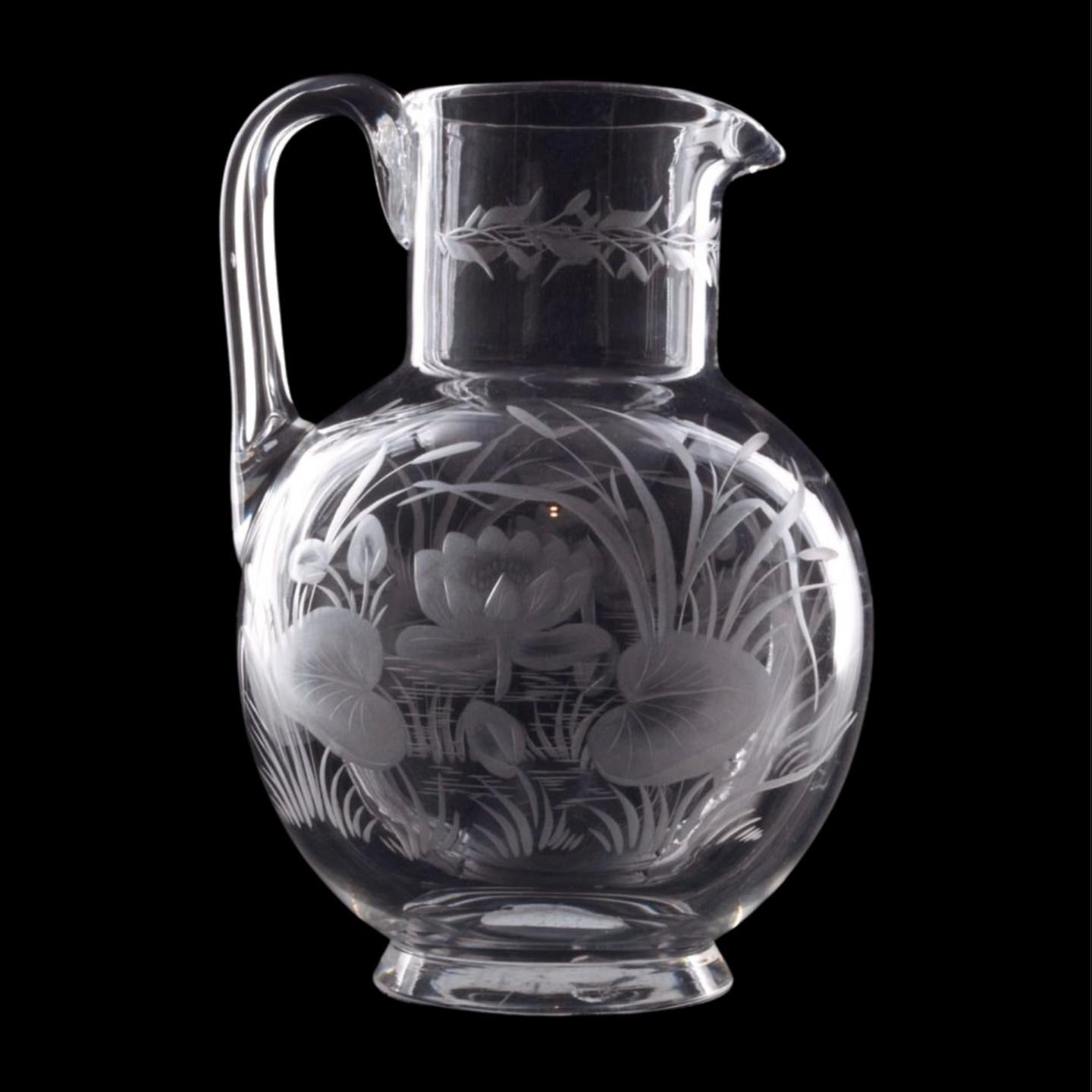 British Wheel-Cut water jug, Stourbridge, C1870 For Sale