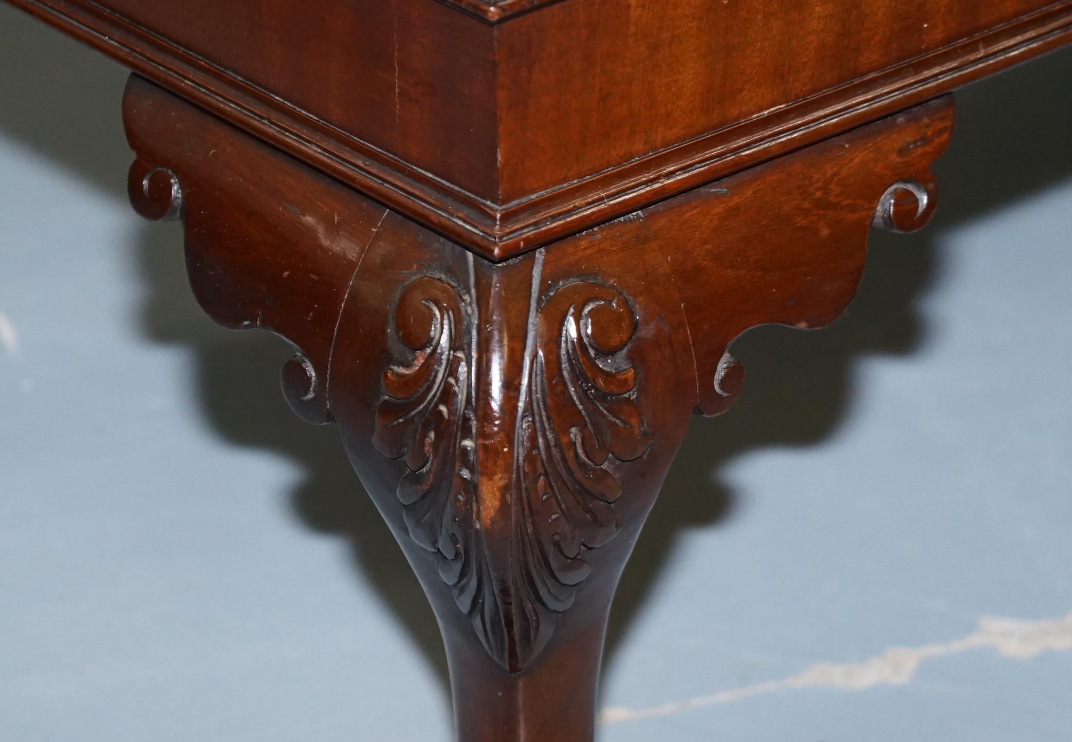 Georgian Irish Style Victorian 1880 Flamed Mahogany Sideboard Claw and Ball Feet 4