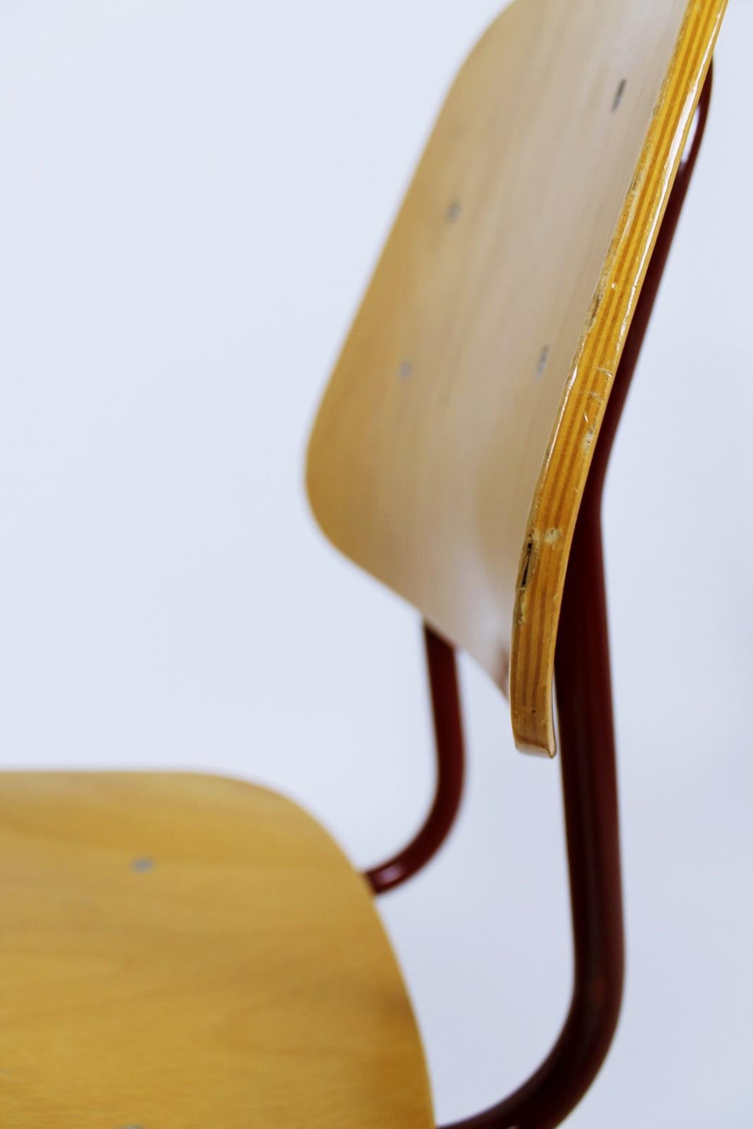  Height Adjustable School Chair by Embru 1960's Switzerland For Sale 1