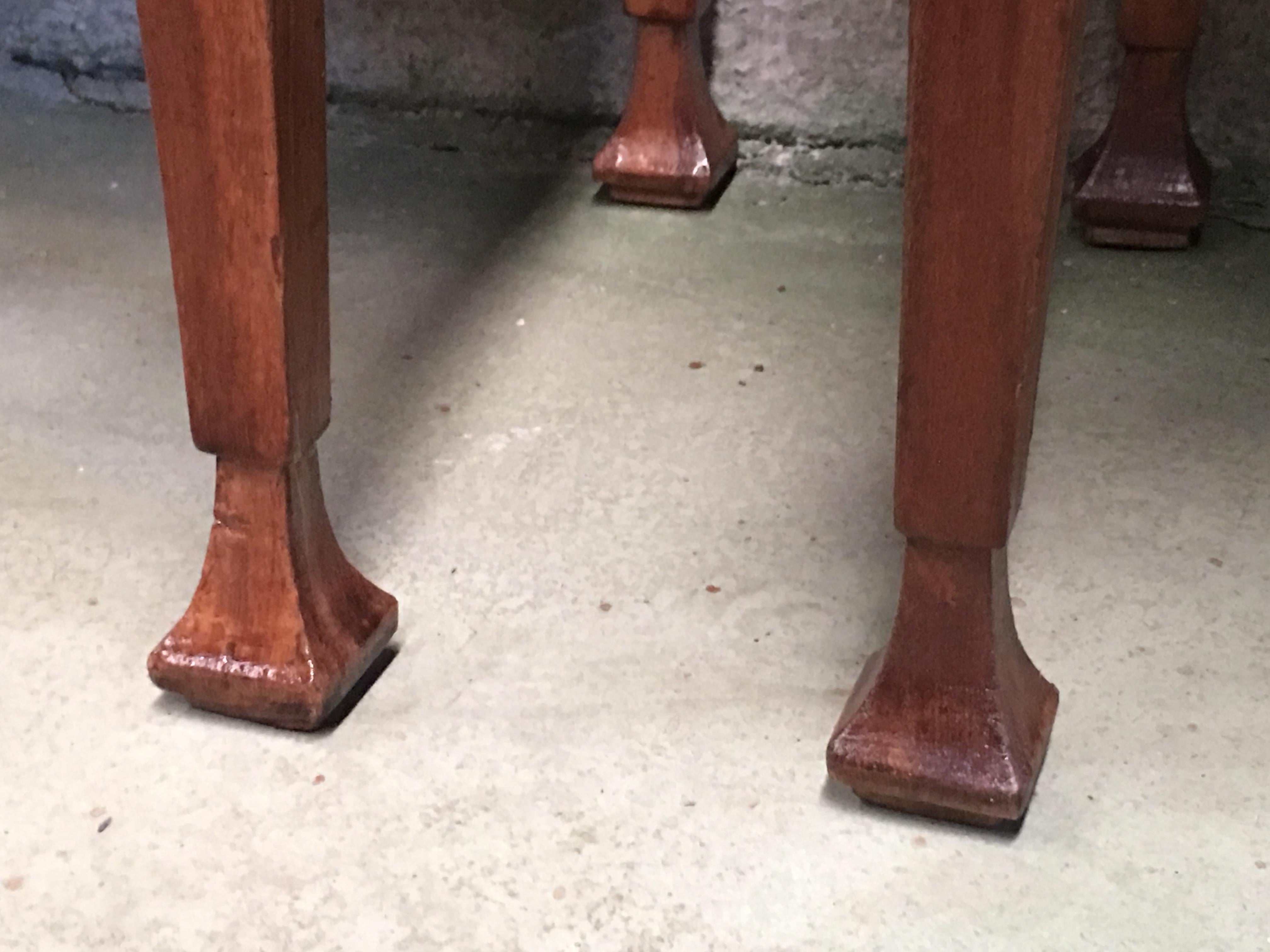 1900s, Art Nouveau Pair of Nightstands in Mahogany Top in Marble 5