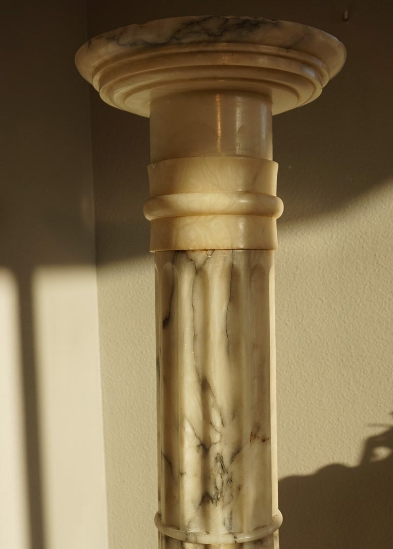 Stylish Early Twentieth Century Roman Classical Alabaster Column