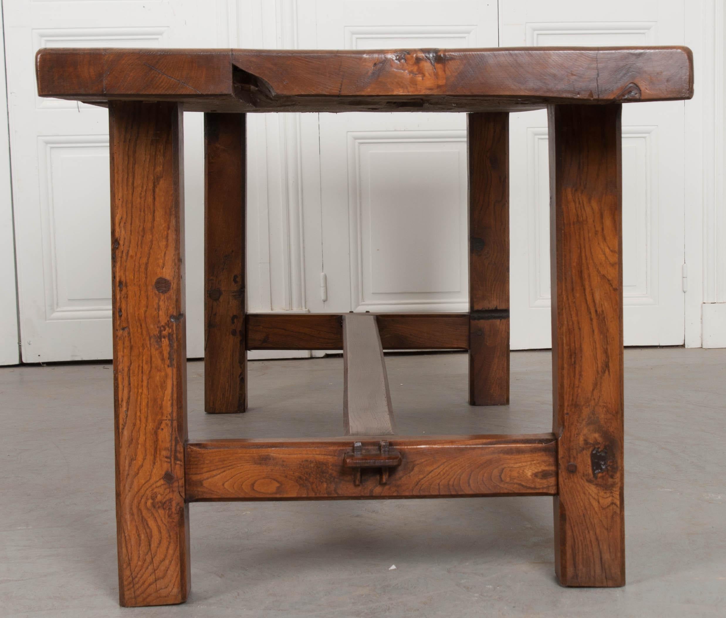 French 19th Century Elm Farm Table 9