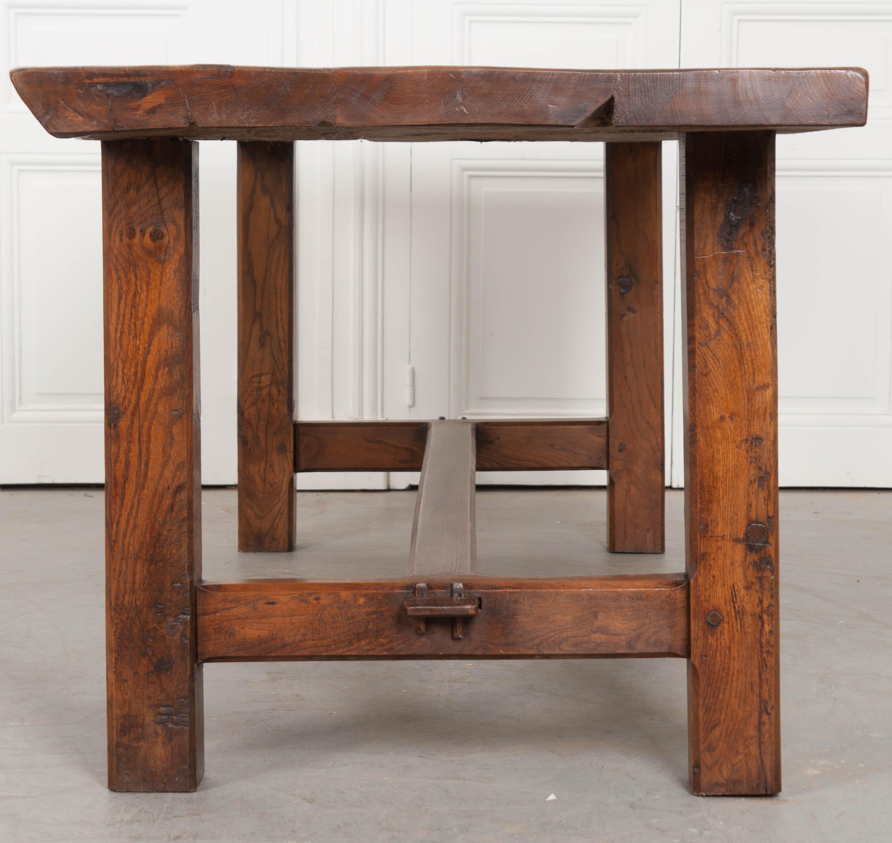 French 19th Century Elm Farm Table 12