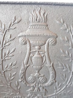 Late 18th Century French Louis XVI Fireplace Back Plate