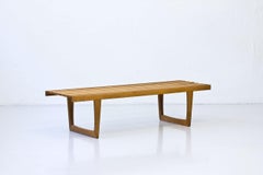 Solid Oak "Tokyo" Bench by Yngvar Sandström for Nordiska Kompaniet, Sweden 1960s