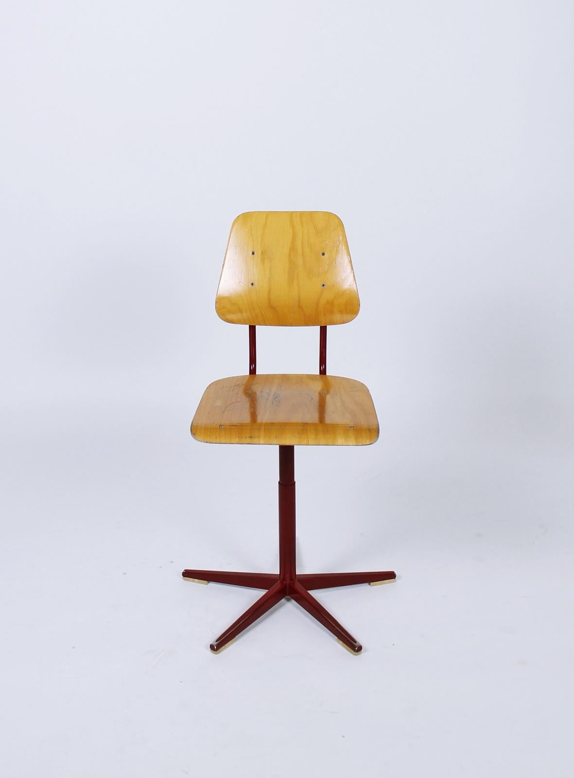  Height Adjustable School Chair by Embru 1960's Switzerland For Sale 11