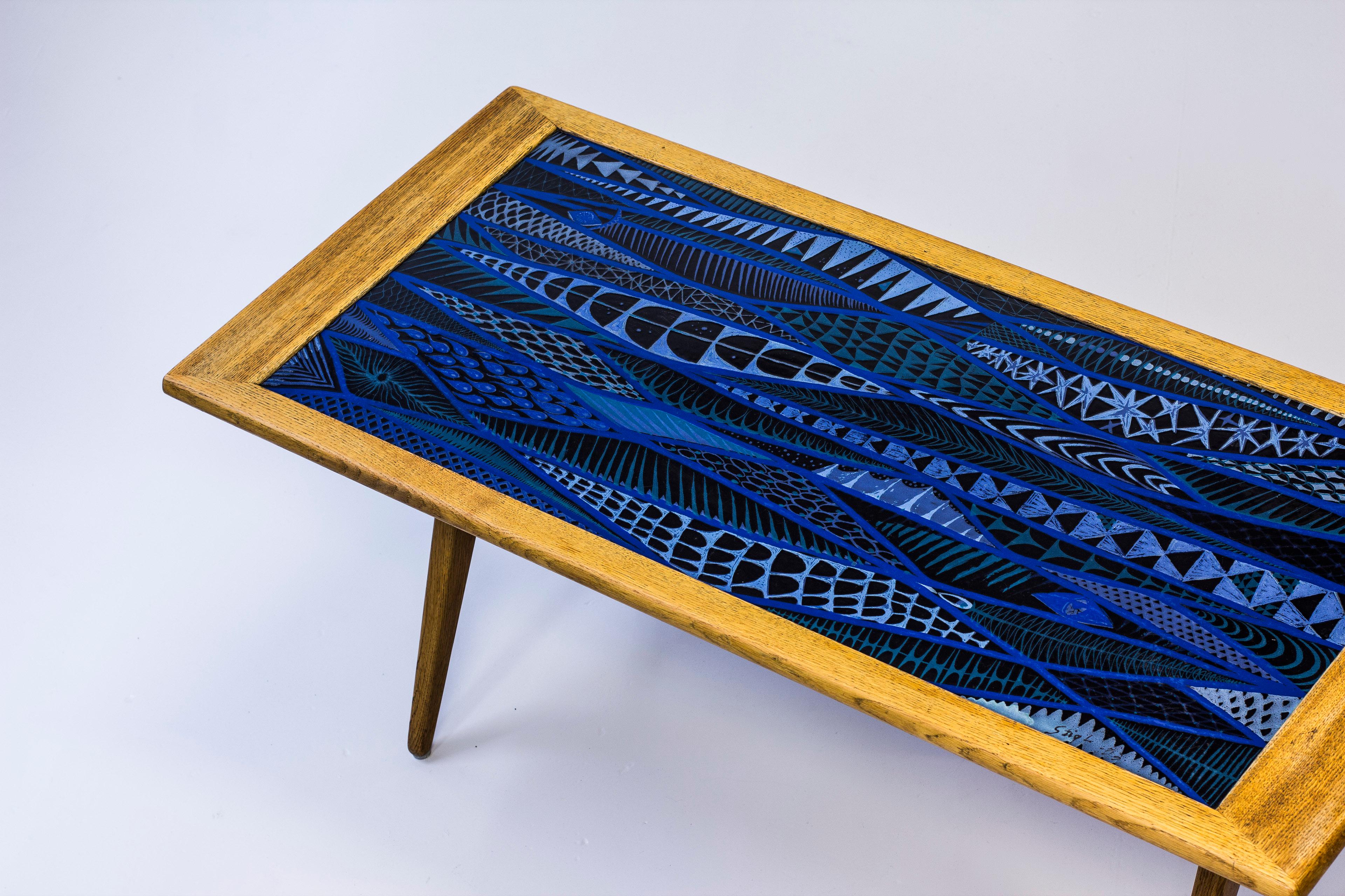Scandinavian Modern Sofa Table by Stig Lindberg and David Rosén