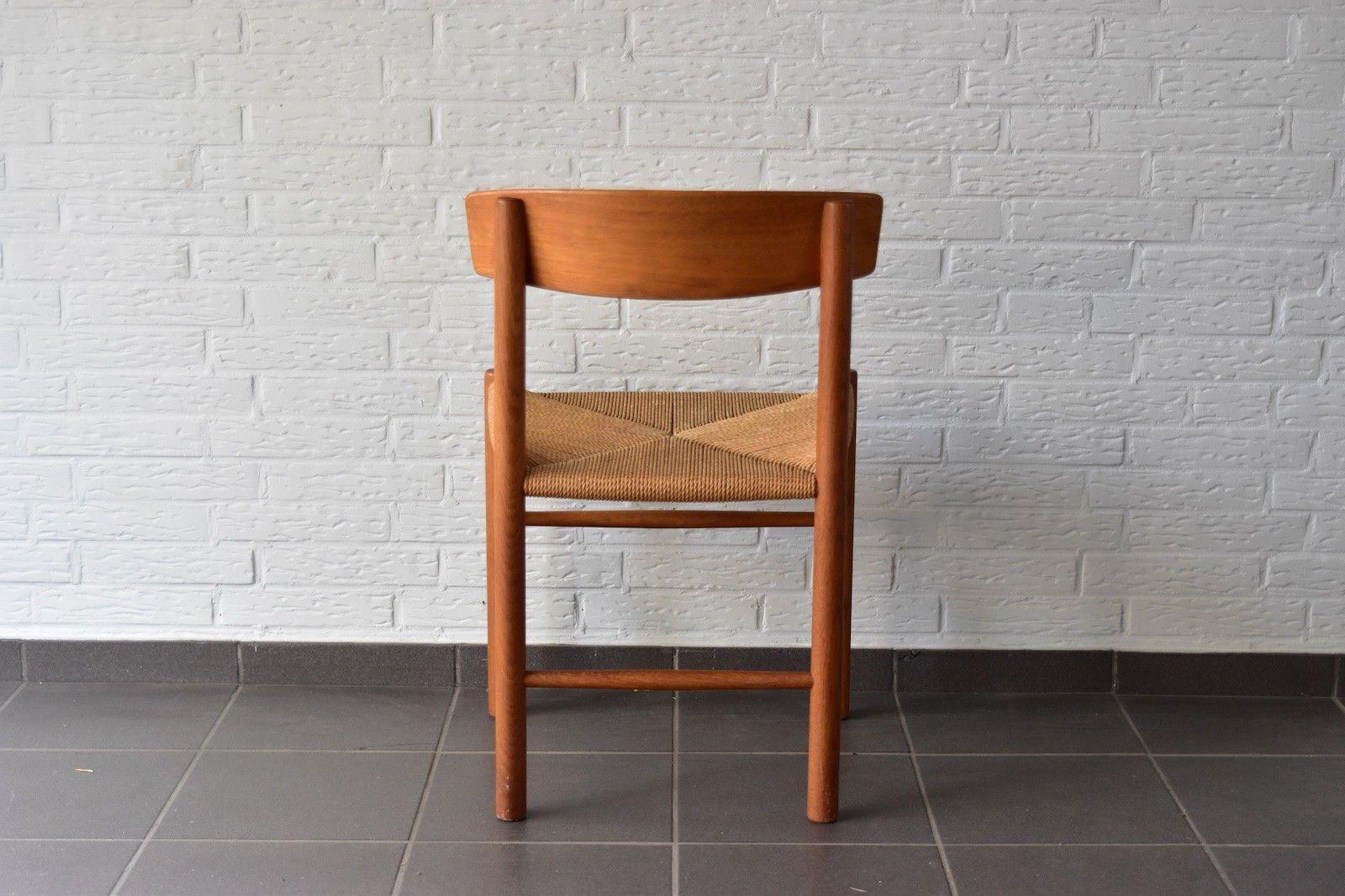 Mid-Century Modern Vintage Oak Børge Mogensen Chairs Produced by J39 FDB Møbler Denmark