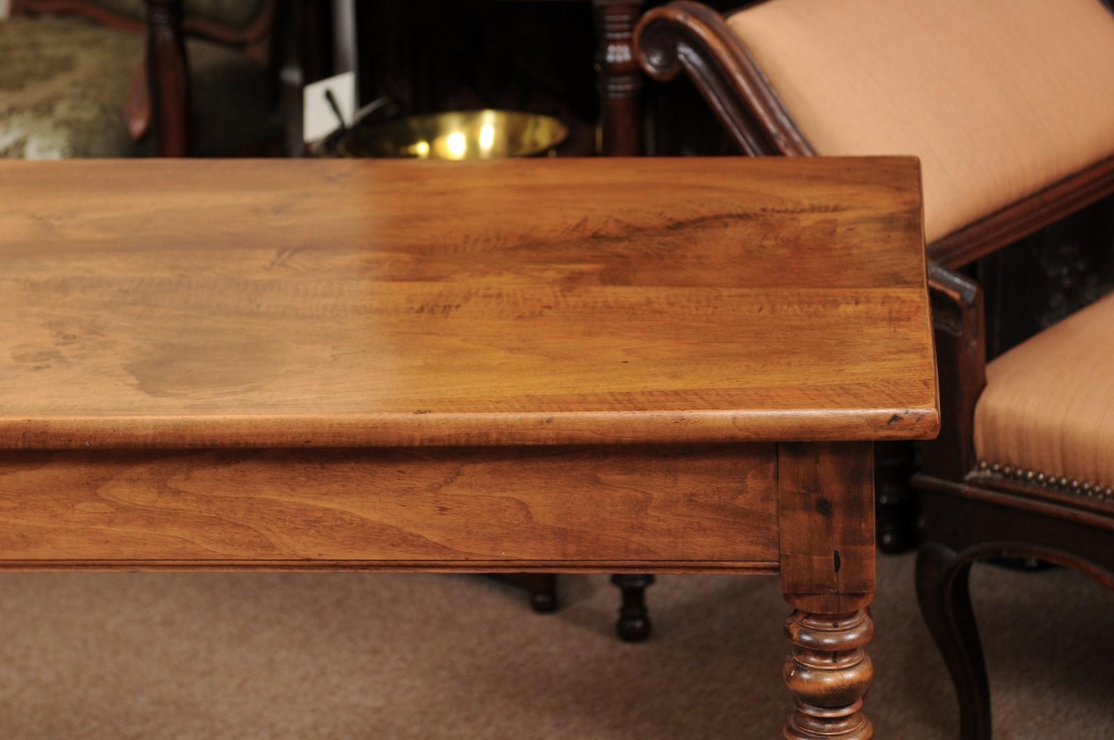 Louis XIII 19th Century French Barley Twist Writing Table