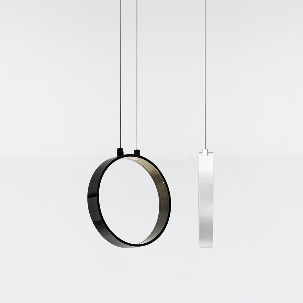 Modern Artemide Eclittica Round Pendant Light in Black by Carlotta de Bevilacqua For Sale