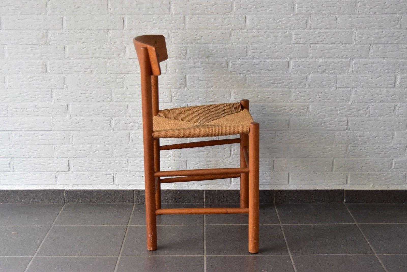 Danish Vintage Oak Børge Mogensen Chairs Produced by J39 FDB Møbler Denmark