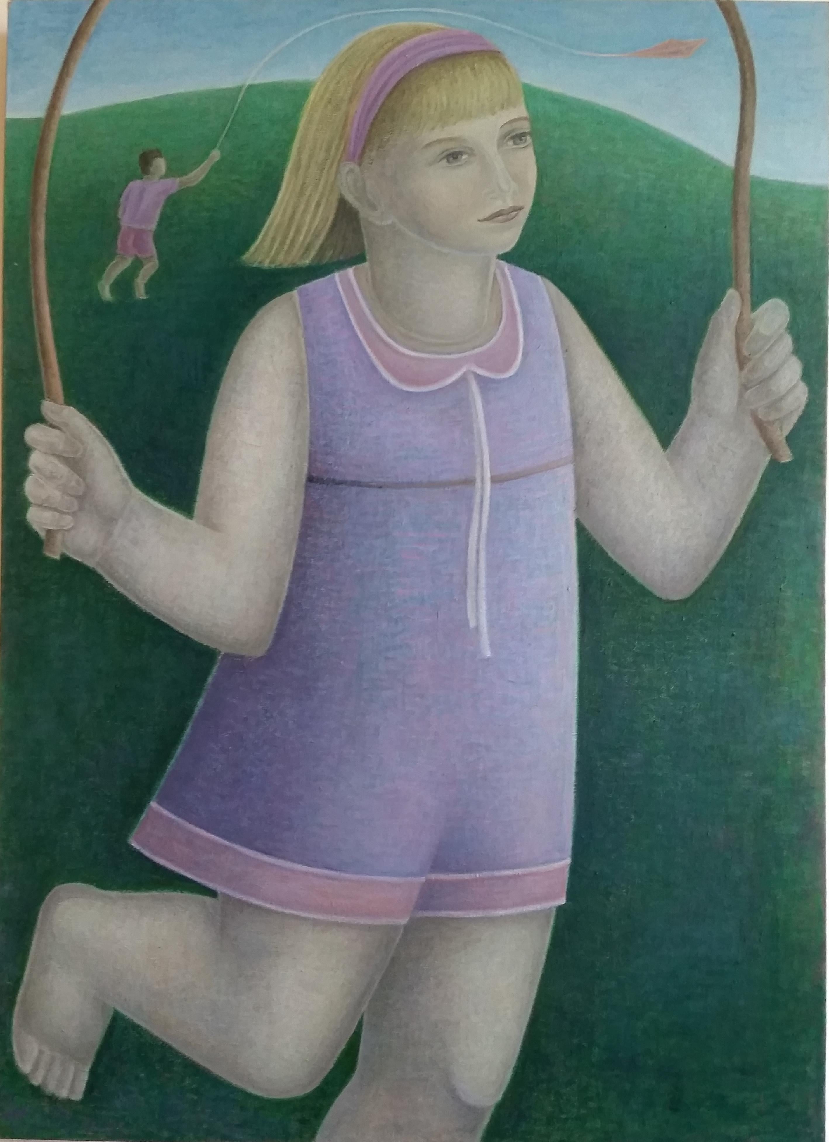 British Girl Skipping by Ruth Addinall For Sale