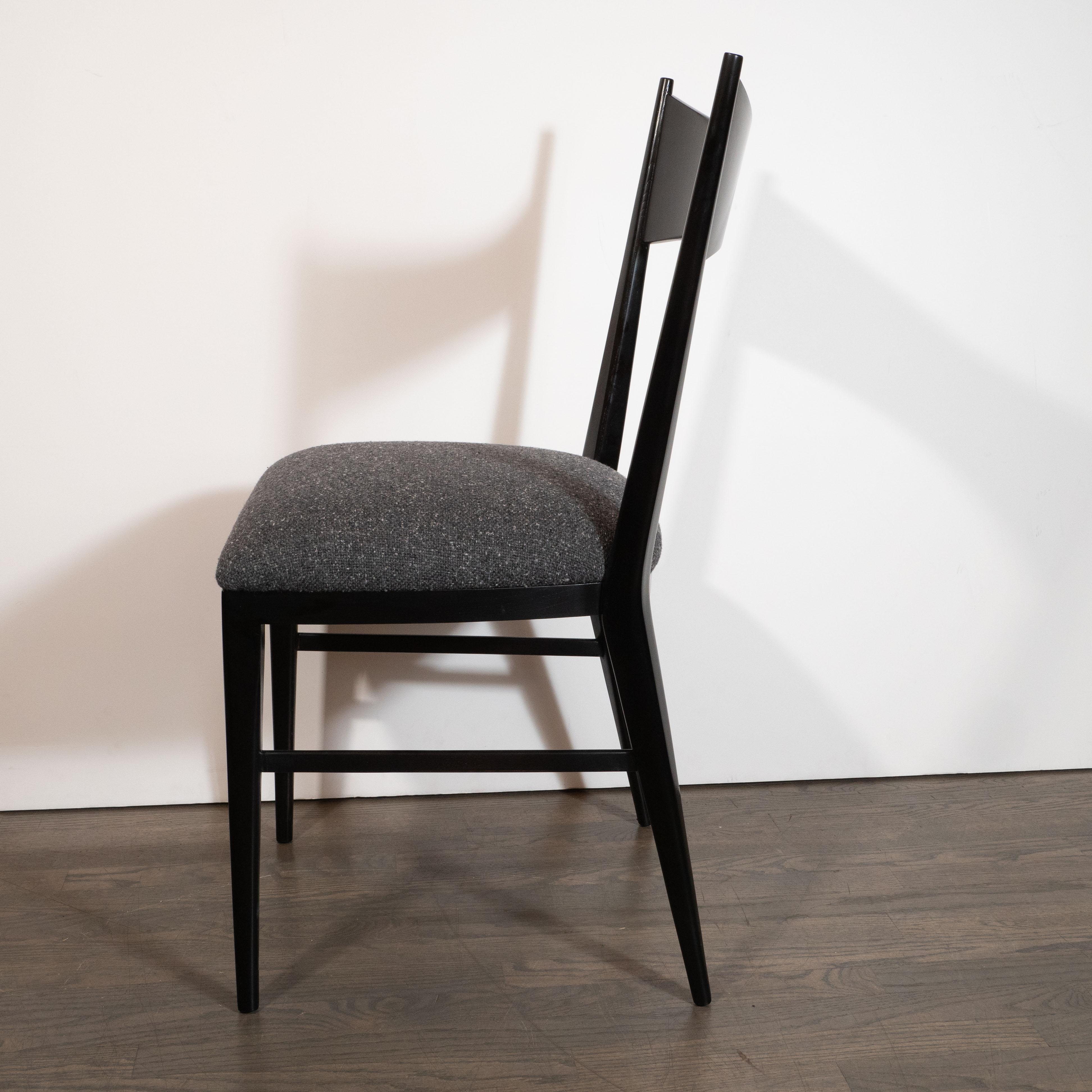 Mid-20th Century Pair of Mid-Century Modern Ebonized Walnut Side or Desk Chairs by Paul McCobb