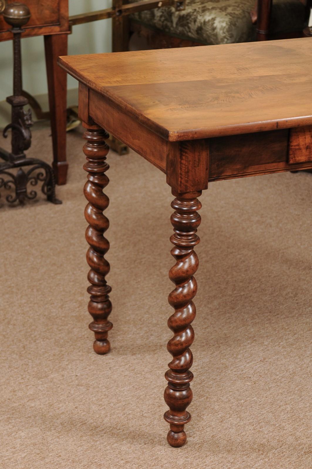 19th Century French Barley Twist Writing Table 2