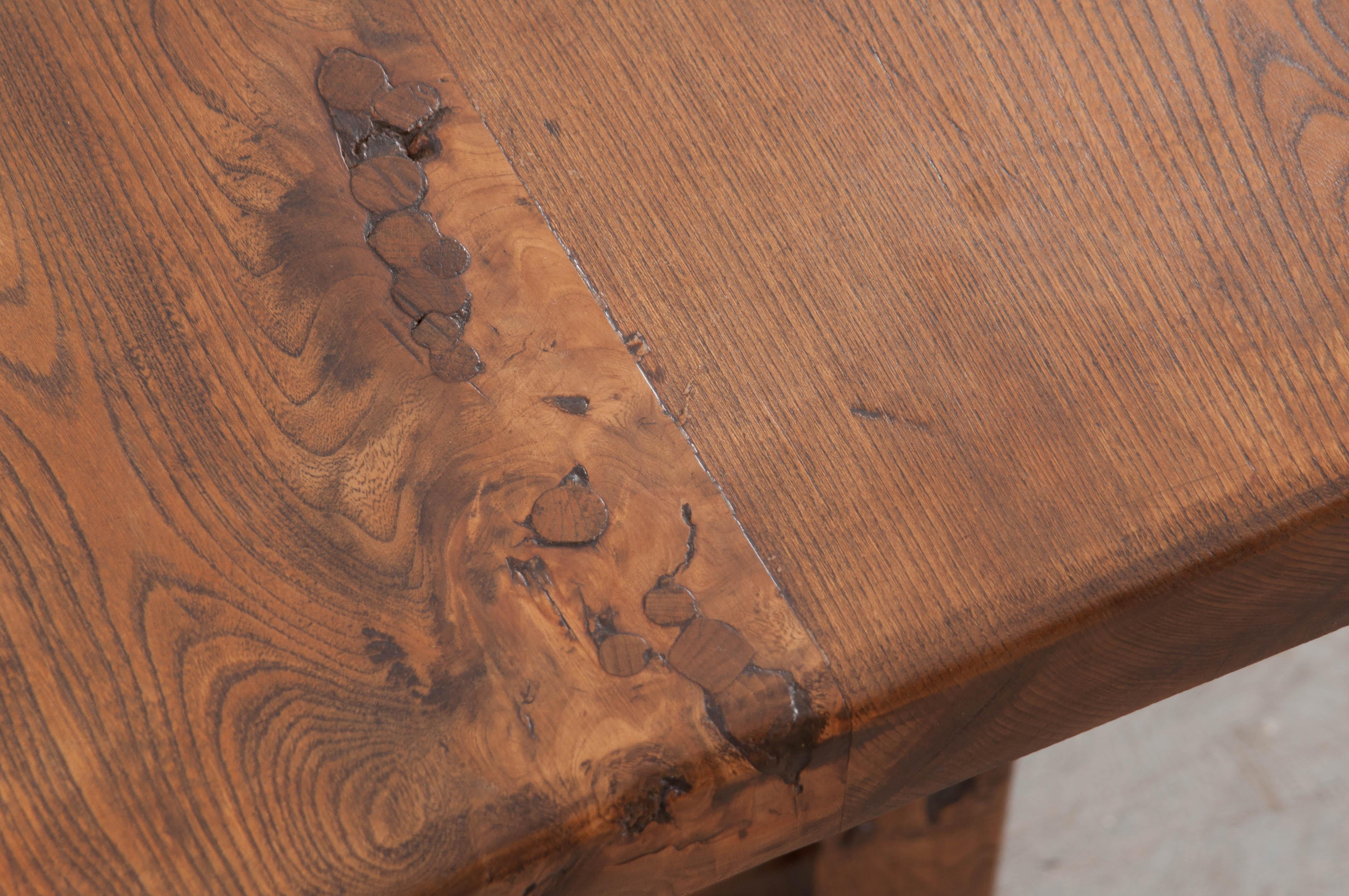 French 19th Century Elm Farm Table 3