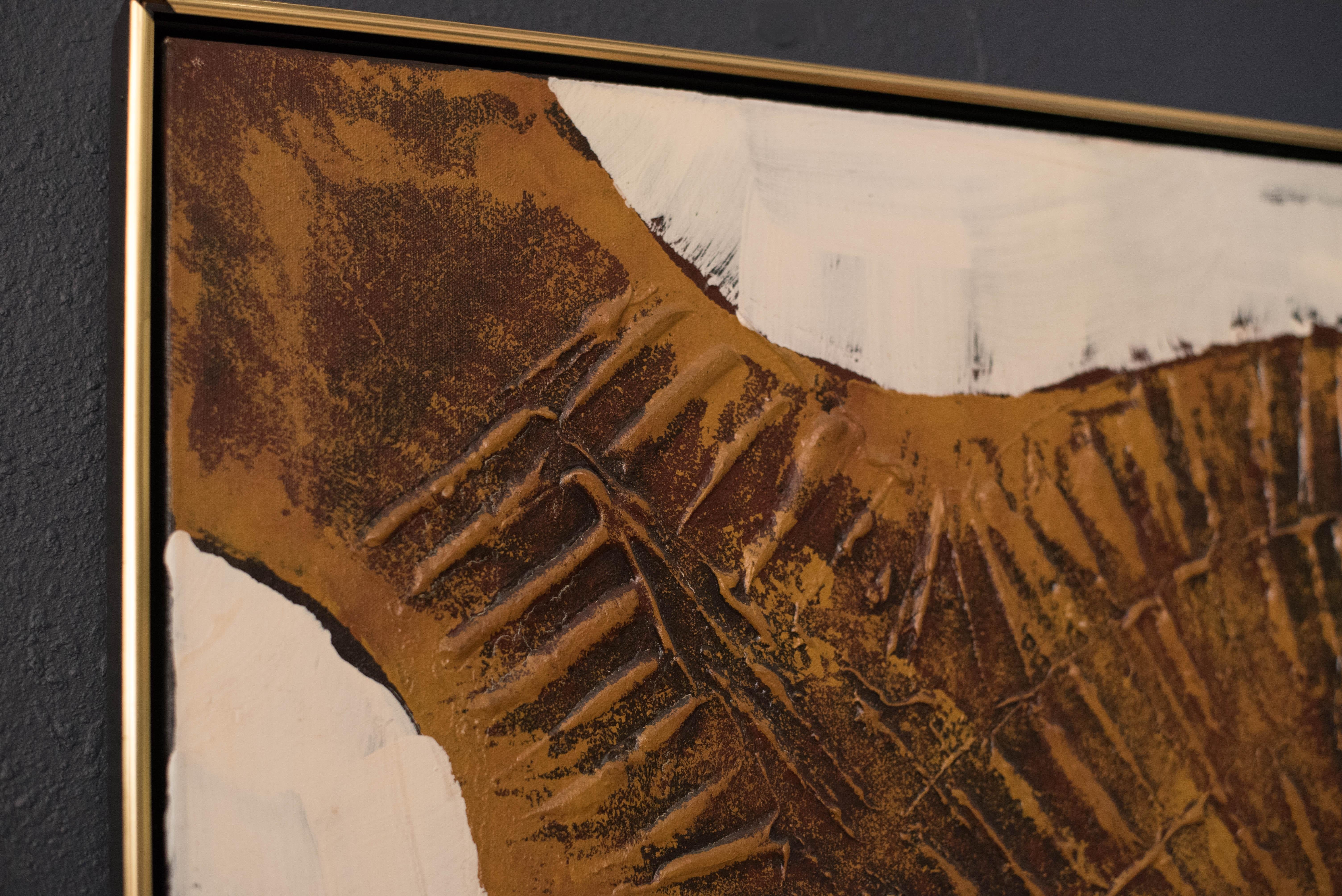 Vintage Abstract Oil Painting by R. Styles In Good Condition In San Jose, CA