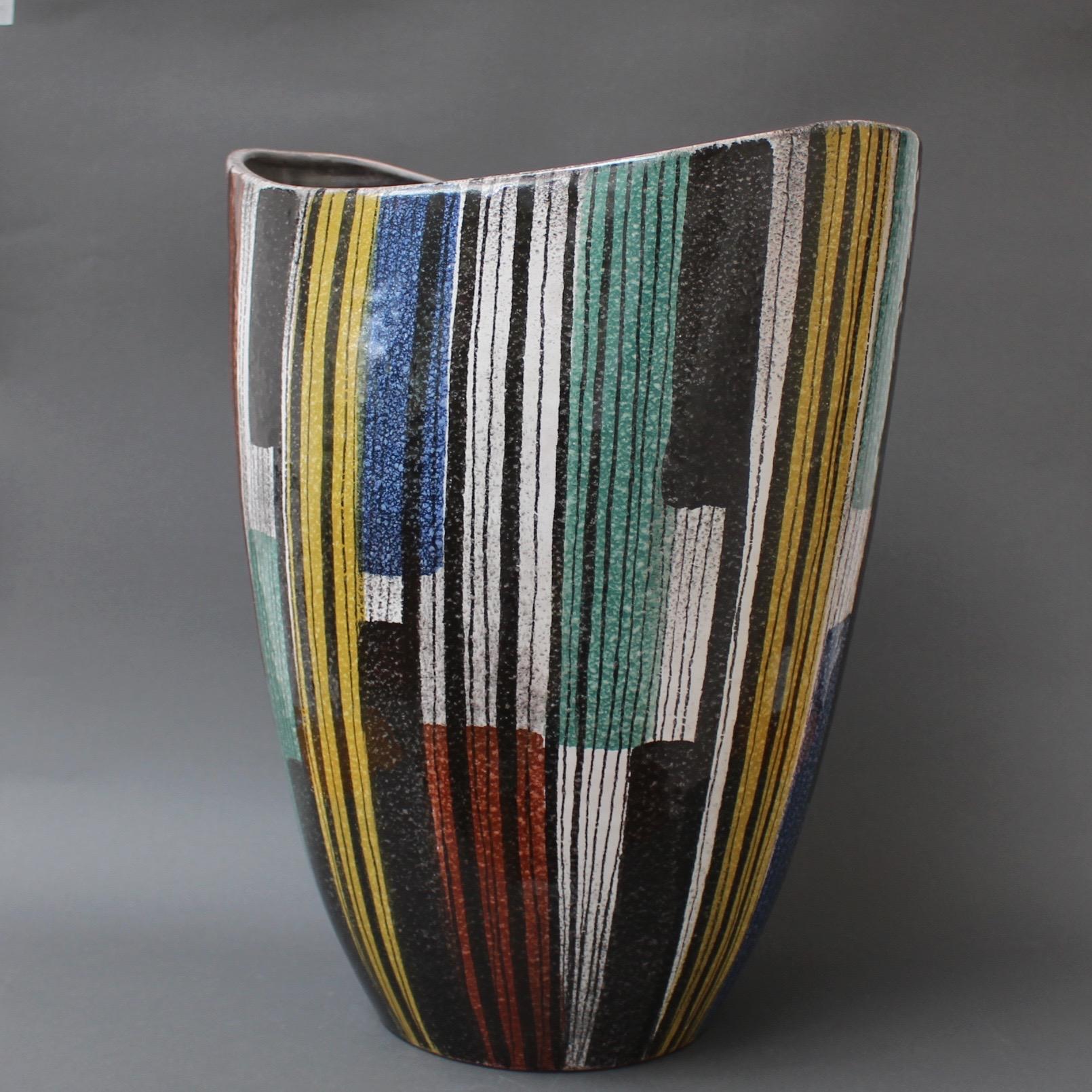 Very Large Midcentury Italian Ceramic Vase, circa 1950s 3
