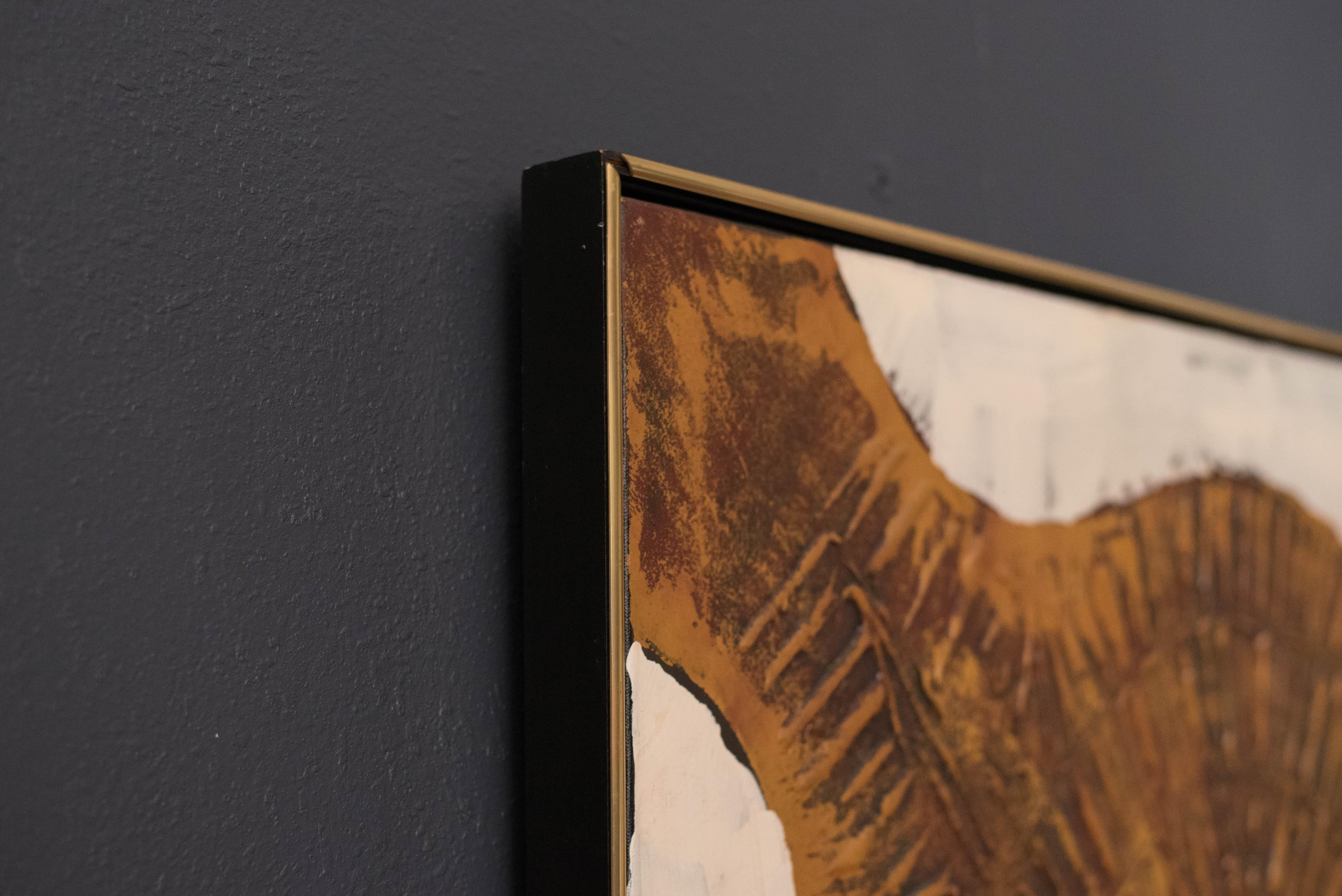 Late 20th Century Vintage Abstract Oil Painting by R. Styles