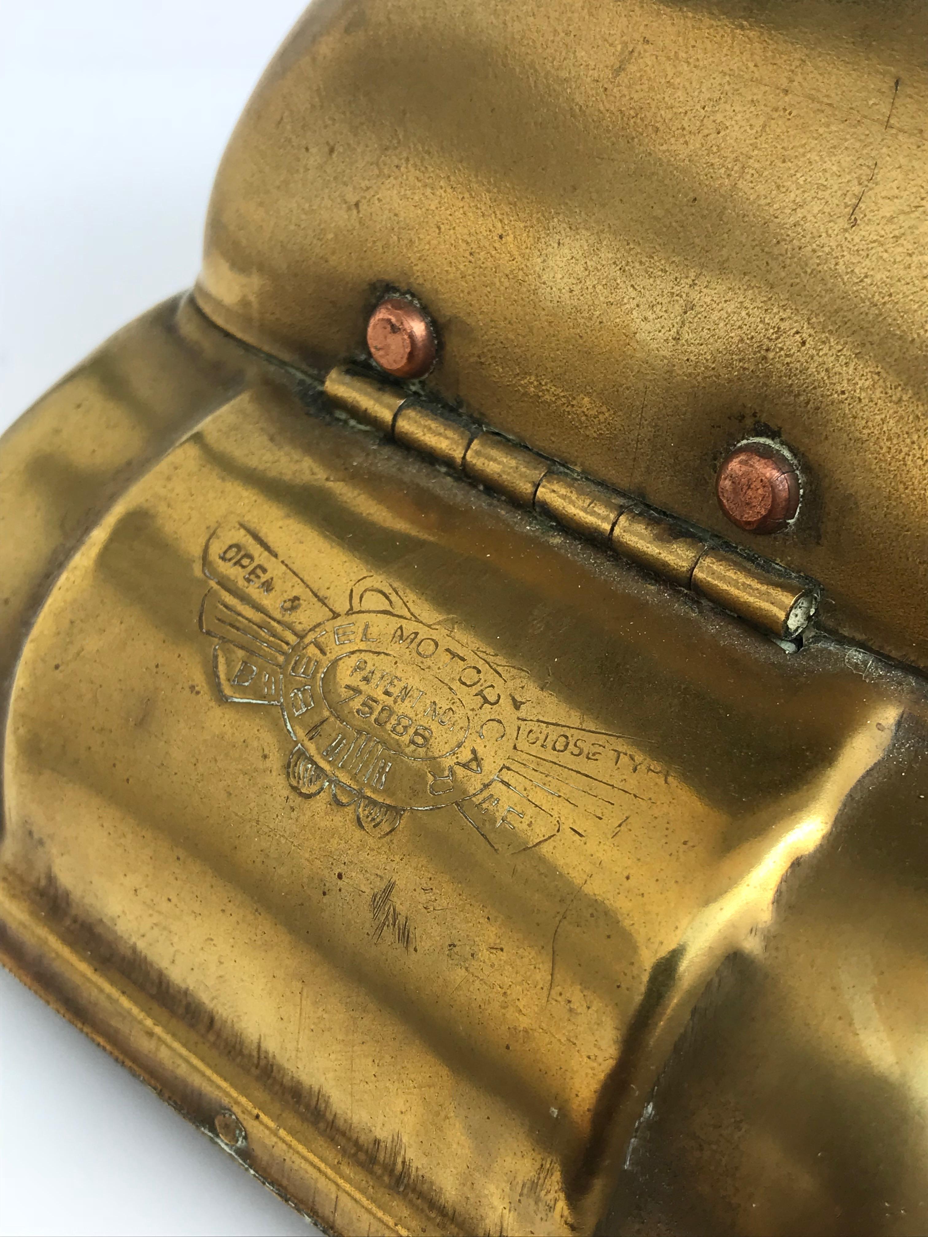 Metal Betel Motor Car Art Deco Brass Box, Collectible Toy, Children's Paint Set, 1930s For Sale