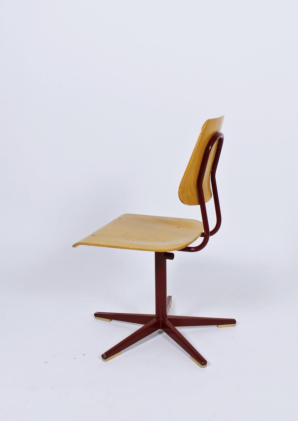 Steel  Height Adjustable School Chair by Embru 1960's Switzerland For Sale